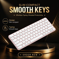 78 TOMBOL Keyboard Nirkabel Bluetooth Multi Perangkat dengan Pengisian Daya Tipe C untuk Laptop, Tablet, dan Desktop
