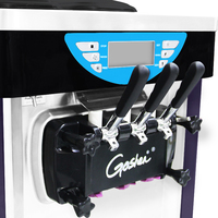 Machine à crème glacée commerciale verticale 3 saveurs, prix d'usine GSE