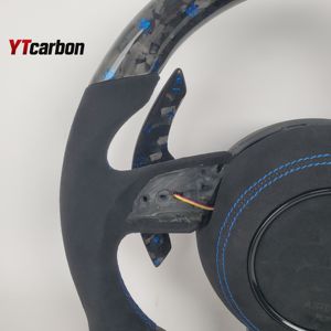YTcarbon para <span class=keywords><strong>A5</strong></span> S5 RS5 B85 coche modificar personalizado Forgd copos azules Real fibra de carbono paleta palanca de cambios volante - Product Image 4