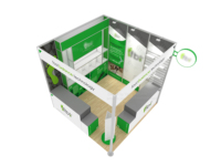 TANFU Stand d'exposition modulaire en aluminium 10x10 pieds avec caisson lumineux publicitaire en tissu tendu, personnalisable 3D