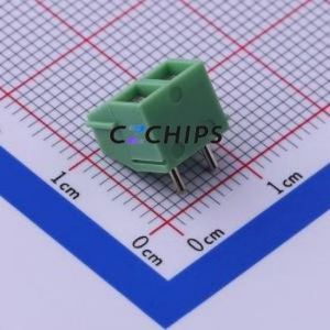 KF396R-3.96-2P Screw Terminal Block Bent Lead Through Hole,P=3.96mm Connector 1x2P 3.96mm Green Right Angle Insert - Product Image 2