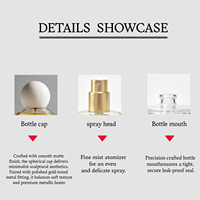 Flacon de parfum givré de haute qualité, rond, 30 ml, 50 ml, flacon de parfum en verre de luxe, 80 ml, 100 ml, flacon de parfum personnalisé avec couvercle