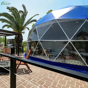Carpa Domo Geodésica de PVC para Glamping en Bosques Bolin, Carpa Prefabricada para Acampar al Aire Libre con Logotipo Personalizado, <span class=keywords><strong>Material</strong></span> de Tubo de Acero Galvanizado - Product Image 4