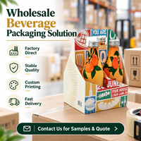Porte-bière en carton léger personnalisé, combinant une construction pliable, une décoration imprimée et une utilisation pour l'étiquetage privé, idéal pour les packs cadeaux