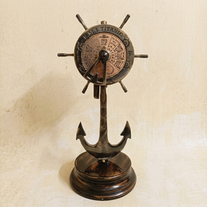 Vintage <b>Ship</b> <b>Wheel</b> Desk Clock Anchor Table Clock Nautical Decorative Clock for Home Office Gift - Product Image 2
