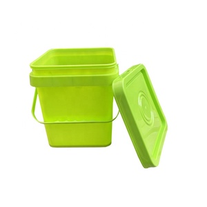 wholesale high quality cheap price plastic Square Shape Plastic Buckets With Handle