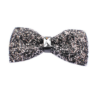 Noeud papillon populaire de mode de couleur unie avec <span class=keywords><strong>strass</strong></span> cristal de vente <span class=keywords><strong>en</strong></span> gros - Product Image 6