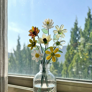 Bouquet di Fiori in Vetro di Murano Fatto a Mano, Decorazione per la Festa della Mamma, Bouquet di Fiori Eterni - Product Image 5