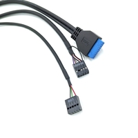 Cable Interno para Panel Frontal de Ordenador, USB 3.1 Tipo-C Hembra, Conector de Audio, Material PVC, Carga Rápida 3A, 60cm/Largo Personalizable