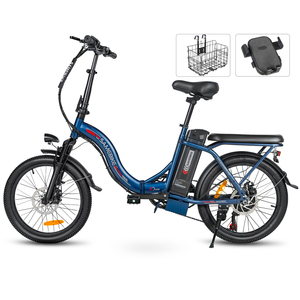 Bicyclette électrique pliable à cadre en acier de 20 pouces, 36V, 350W, pneu large, assistance de haute puissance, vélo électrique à batterie au lithium de meilleure qualité - Product Image 6