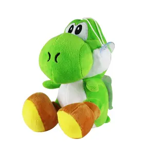 Yoshi-peluche suave de Super Mario Brothers, muñeco de felpa sentado de 7 "y 10 colores, venta al por mayor