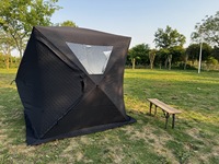 Tente de sauna de camping Warmfire de haute qualité pour 4 saisons, en Oxford 300D imperméable, triple couche, automatique, pop-up, pour 4 à 8 personnes, portable