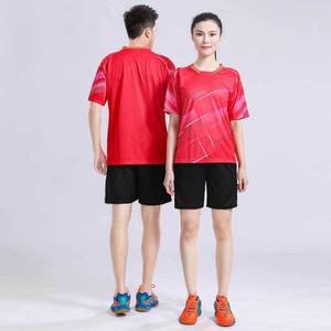 Venta al por mayor de camisetas de tenis de mesa para hombres y mujeres, ropa deportiva sublimada personalizada, camiseta de tenis, camiseta de Bádminton de secado rápido - Product Image 6