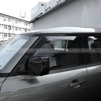 Nuevos deflectores de ventana cromados negros de alta resistencia para lluvia y sol, 4 piezas, visera solar para puerta, accesorios para coche L663 Defender 90 110