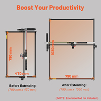 NEJE Grande surface 79*47cm MAX E40 Machine de gravure laser pour téléphone portable Shell Metal Marquage Wood Plastic Acrylic Cutting Machinery