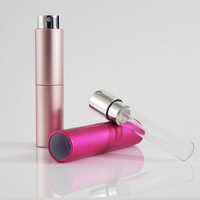 Flacon vide pour testeur de parfum, joli cylindre coloré, Portable, pour les mains, 5 pièces, 8, 10, 15 ou 20ml