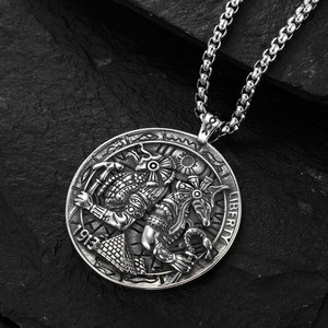 Collar Retro Anubis Shenyuan, Colgante de Acero Inoxidable 304, Cabeza de Lobo de la Muerte del Antiguo Egipto, Estilo Punk, Unisex - Product Image 5