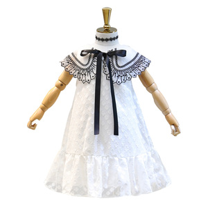Nouveaux produits : Robes blanches à col rond pour filles, en coton, pour bébés et étudiantes, été, vente en gros depuis la Chine - Product Image 1