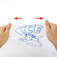 Sacs à Glace en Plastique PE Jetables de Qualité Alimentaire Imprimés sur Mesure avec Cordon de Serrage, Capacités 8lb, 10lb, 15lb, 18lb