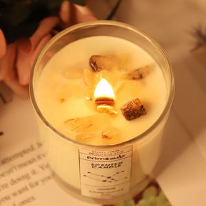 Fabricants en gros bougies revente décoratif verre parfumé nouveauté zodiaque 12 constellations bougies avec cristaux - Product Image 2