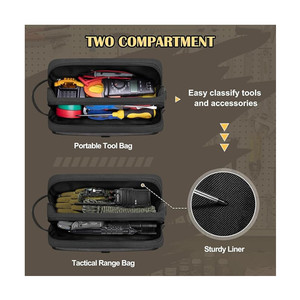 Factory Wholesale ODM PU <b>Small</b> Size Double-Layer Heavy-Duty Zipper Tool <b>Backpack</b> with Shoulder Strap for Practical Storage - Product Image 4