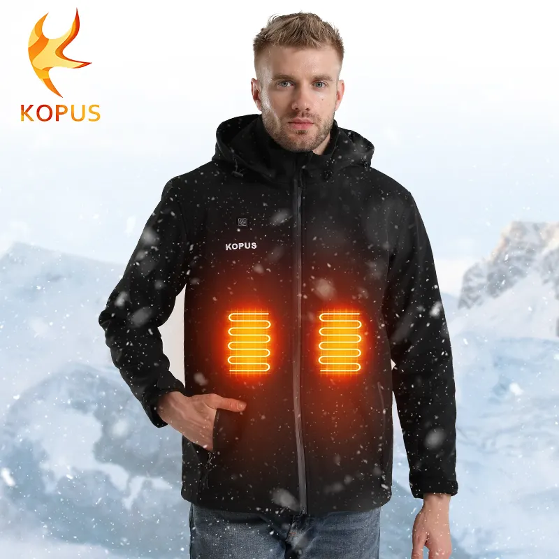 Venta al por mayor personalizado hombres Unisex chaqueta térmica USB batería eléctrica recargable autocalentamiento Manteau Chauffant cierre de cremallera