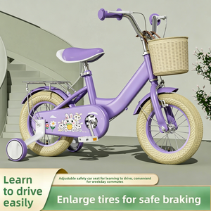 Bicicleta de Montaña Infantil Personalizada al por Mayor, Mini Bicicleta de 16 Pulgadas con Cuadro de Acero, Una Velocidad, Ruedas de Entrenamiento, Frenos y Plástico - Product Image 5