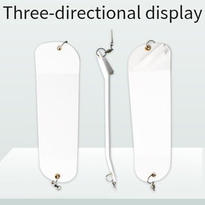Flotador de señuelos para pesca en aguas medianas, tabla de buceo de plástico para pesca en mar, accesorio para señuelos de agua salada, blanco electrochapado con verde - Product Image 2