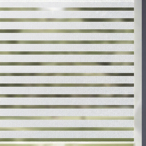 Película Decorativa para Ventanas UDK, Línea Horizontal Esmerilada, Material de PVC y PET Electrostático, Sin Pegamento, Removible - Product Image 3