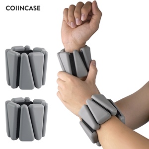 Bracelet lesté réglable en silicone 2LB pour poignet et cheville, avec fermeture auto-agrippante, idéal pour le yoga, le Pilates, la marche, la course et la gym - Product Image 1