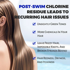 Shampoo anti-chlore VANERIA 250 ml pour les nageurs, élimine les minéraux de l'eau salée et de l'eau dure, soin des cheveux, étiquette privée OEM - Product Image 3
