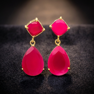 Pendientes Étnicos de Plata Hechos a Mano con Piedras Preciosas para Fiestas y Bodas - Product Image 3