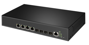 สวิตช์จัดการ L3 แบบ 8 พอร์ต 4 พอร์ต 10GE RJ45  4 พอร์ต 10G SFP สวิตช์เครือข่ายระดับ 3 สำหรับองค์กร รองรับการกำหนด<span class=keywords><strong>เส้นทาง</strong></span>แบบคงที่ OSPF VLAN SNMP QoS - Product Image 2