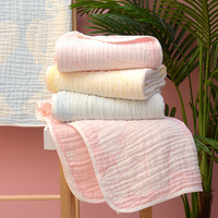 Couverture d'emmaillotage pour tout-petit en gaze superposée à imprimé éléphant, serviette de bain en mousseline de bambou pour bébé, pour la douche, la crèche et l'usage quotidien