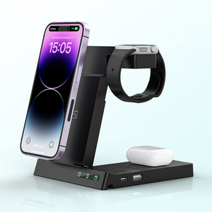 Cargador Inalámbrico Portátil Plegable 6 en 1 de Carga Rápida de 15 W para iPhone, Apple <span class=keywords><strong>Watch</strong></span>, <span class=keywords><strong>Airpods</strong></span>, <span class=keywords><strong>Galaxy</strong></span> <span class=keywords><strong>Watch</strong></span> - Product Image 1