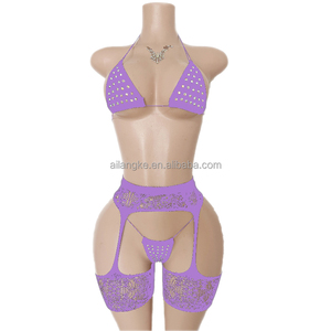 Оптовая продажа: Новинка! Роскошные сексуальные костюмы для экзотических танцев и клубов с камнями, одежда для стриптиза. - Product Image 2