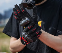 Gants de moto OEM en microfibre style chevalier, protection carbone, respirants, compatibles écran tactile, imperméables pour la conduite estivale