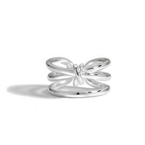 Anillo de Compromiso Dylam Estilo Metálico, Nuevo Anillo de Moda con Nudo, Plata de Ley 925, Joyería de Compromiso - Product Image 1