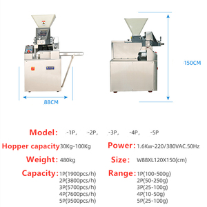 Divisor volumétrico de masa redonda, divisor <span class=keywords><strong>y</strong></span> máquina cortadora, bobleadora de masa para sartén, masajeadora - Product Image 6