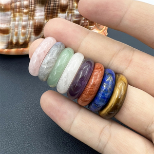 Hot Sale Reiki Gemstone <strong>Labradorite</strong> Band <strong>Ring</strong> Natural Stones <strong>Rings</strong> Energy Healing Rose Quartz Lapis Lazuli Crystal Men <strong>Rings</strong> - Product Image 1