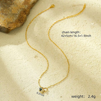 Collier et Bracelet Personnalisés en Acier Inoxydable Plaqué Or avec Perles et Pierres Précieuses, Design Élégant, Vente en Gros, Bijoux pour Femme, Accessoire Cadeau