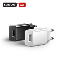 Chargeur rapide coréen 5V 1A USB mural avec certification KC KCC, chargeur de voyage USB 5W à port unique pour smartphone