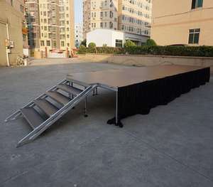 Escenario Portátil RK de Instalación Rápida con Patas Ajustables, Marco de Aluminio, Plataforma Negra de Aluminio y Contrachapado para Bodas y Conciertos - Product Image 6