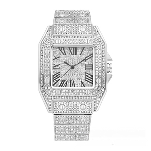 Nouvelle montre de luxe pour homme en moissanite VVVS, montre hip-hop et glacée pour les affaires avec cristal saphir résistant à l'eau - Product Image 2