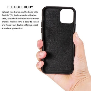 Funda trasera para teléfono móvil <span class=keywords><strong>iPhone</strong></span> 14 <span class=keywords><strong>13</strong></span> 12 11 Pro Max <span class=keywords><strong>Mini</strong></span> XS <span class=keywords><strong>XR</strong></span>, de madera de bambú Natural, en blanco, TPU - Product Image 5