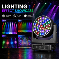 Lampu Panggung Profesional untuk Acara Konser 37x15/40W RGBW LED Moving Head Wash Light Zoom Linear Stage Light DMX Bee Eye