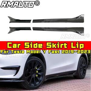 For Tesla <b>Model</b> Y Fast Car Side Skirt Lip Spoiler Extension Splitter Diffuser Guard For Tesla <b>Model</b> Y Fast 2019-2023 Body <b>Kit</b> - Product Image 2