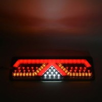 Feu arrière de camion rectangulaire à LED, plusieurs designs, X V Arrow COB, Stop, Frein, Clignotant, Marche arrière, 12-24V, Remorque, Camion, Étanche