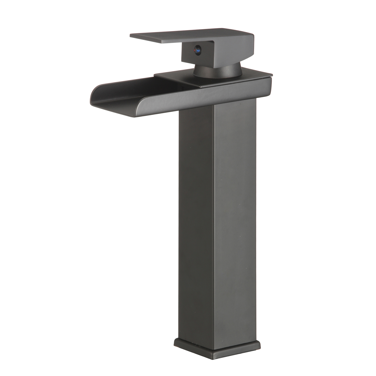 Tidjune Basin Faucets One-Handle Single Hole Modern Single Handle Tall Vessel Sink Matte Black Water