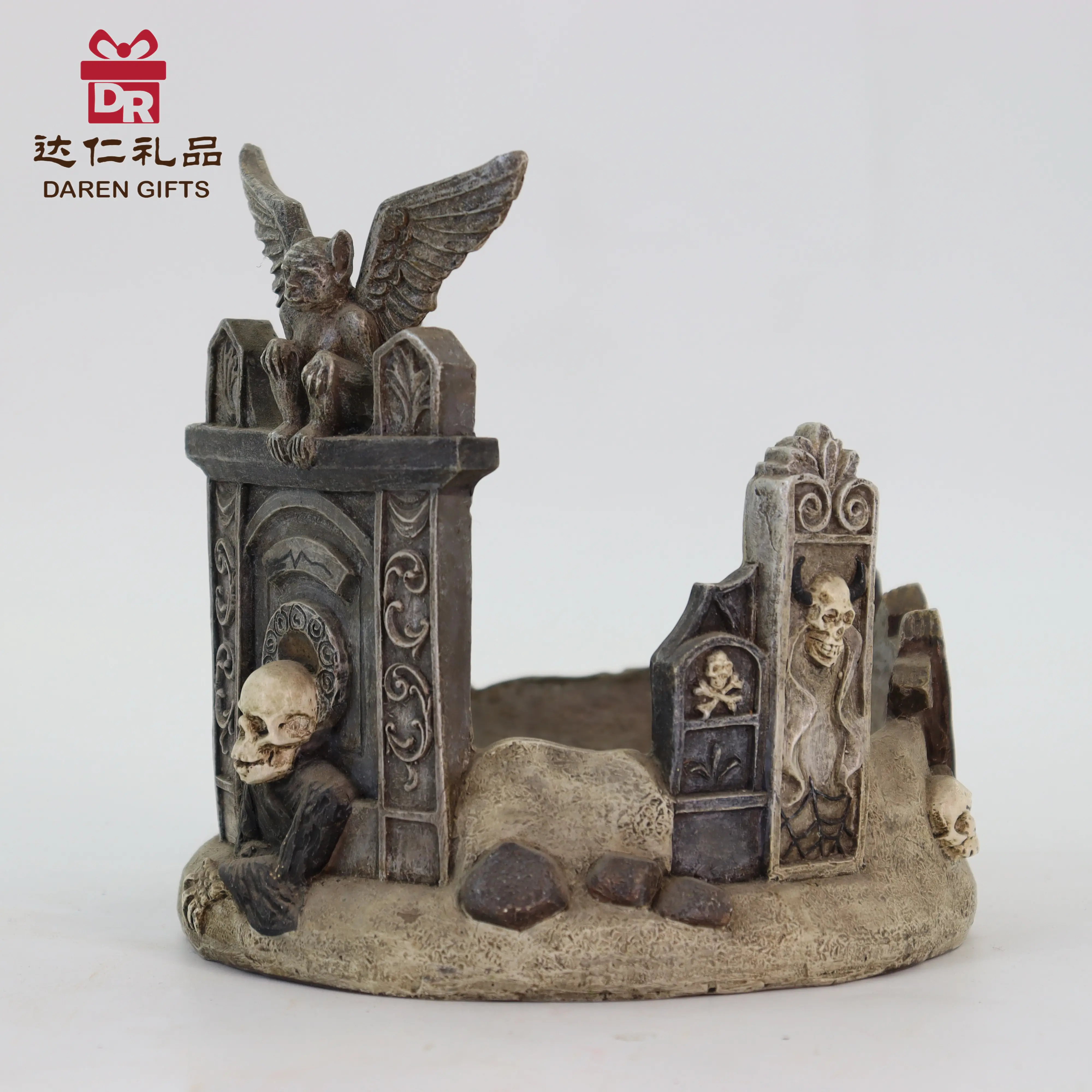 Modelos de resina estatua decoración del hogar Grim Reaper Jardín de Halloween artesanías de resina hechas a mano